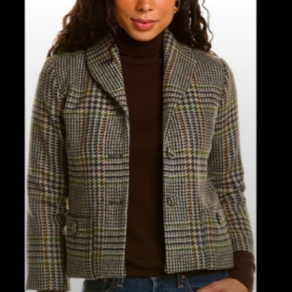 Frances Valentine Finley Blazer Leeds Houndstooth Wool - Size L